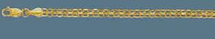 14K yellow gold 10-in bizmark chain anklet