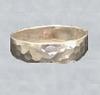 sterling silver hammered 4-mm band