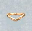 14K gold-filled vee shape hammered toe ring