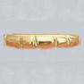 grooved I pattern encircling a 14K gold-filled full circle toering
