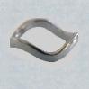 sterling silver fitted toe ring in S-shaped pattern