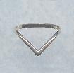 sterling silver vee shape thumb ring