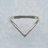 sterling silver vee-shaped sized toe ring