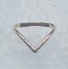 sterling silver narrow vee-shape ring