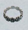 sterling silver circling daisy flowers in a sized toering