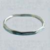 Narrow hammered sterling silver toe ring