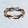 14k gold-filled and sterling silver 10-gauge braid pattern sized toe ring