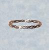 sterling silver and 14k gold filled woven sized toe ring
